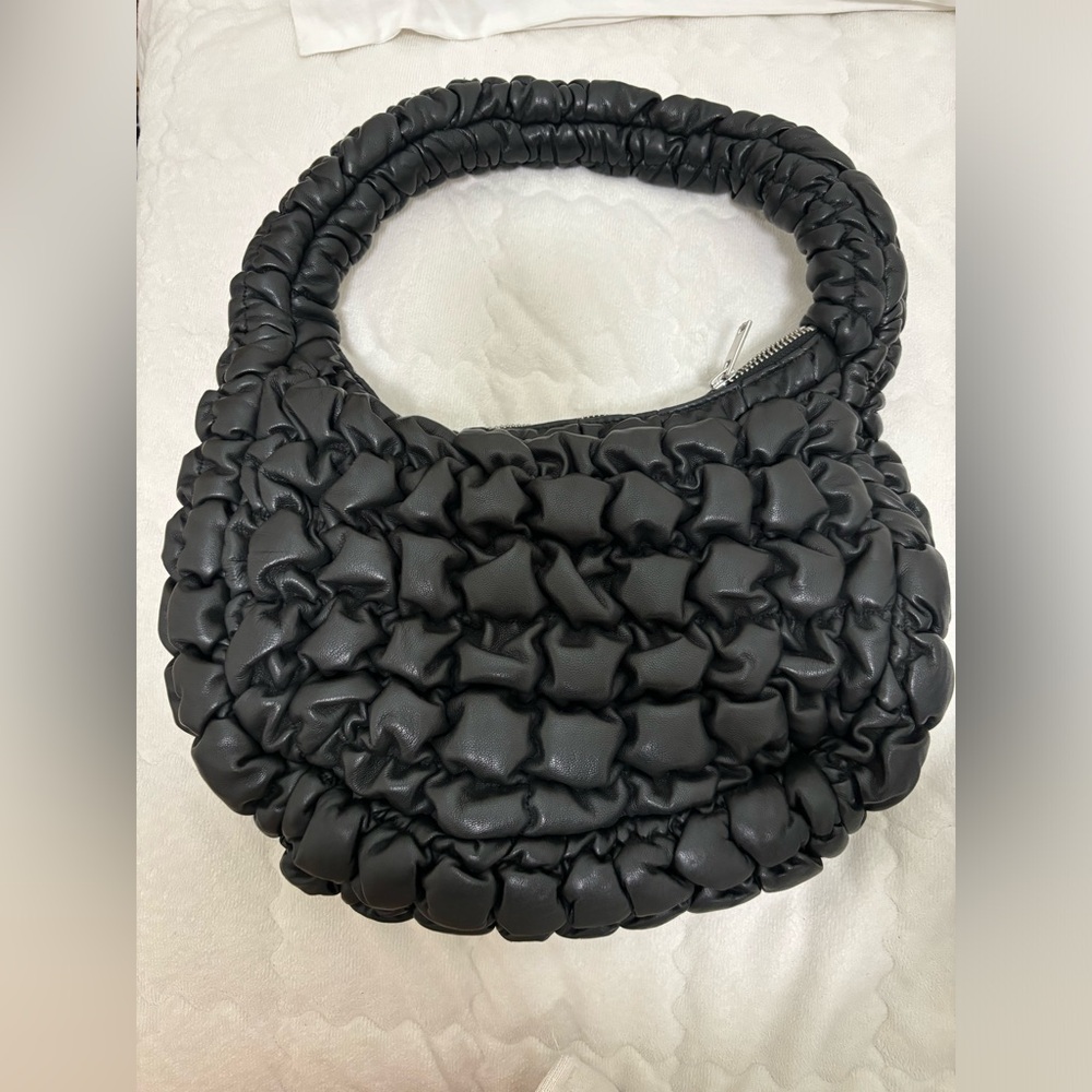 COS quilted bag BLK LEATHER